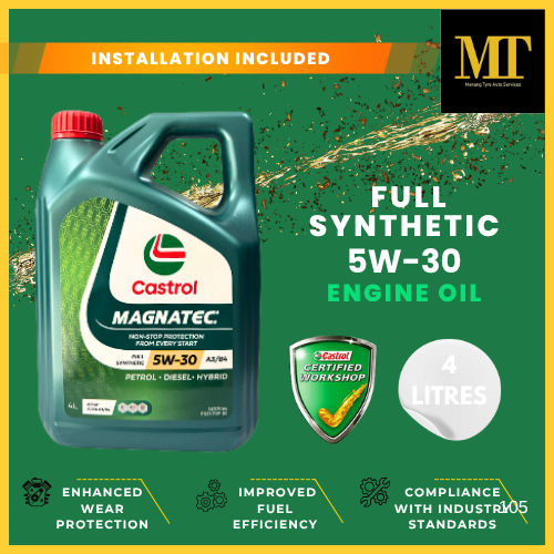 MT Castrol Magnatec 5W-30 4L Full Synthetic Engine Oil API SP ACEA A3/B4 Petrol Diesel and Hybrid