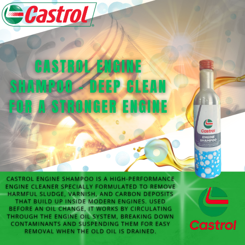 Castrol Engine Shampoo 300ml Flush Engine Degreaser Decarbonize Carbon Cleaner Detox Carbon Cleaning