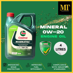MT Castrol Magnatec 0W-20 (4L) Full Synthetic Engine Oil API SP/CF ILSAC GF6 - Petro Diesel & Hybrid