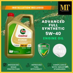 MT Castrol EDGE 5W-40 4L Advanced Full Synthetic Engine Oil API SP ACEA A3/B4 for Petrol and Diesel
