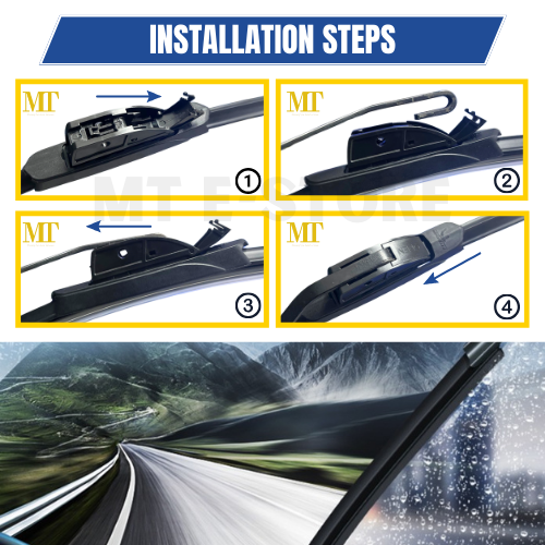 2pcs set Michelin Honda Wiper J/U Hook Accord, Civic, City, Jazz, BRV, CRV, HRV, WRV, Odysey, Stream