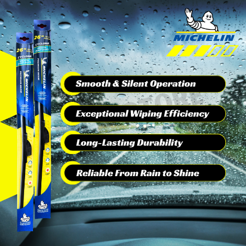 2pcs set Michelin Honda Wiper J/U Hook Accord, Civic, City, Jazz, BRV, CRV, HRV, WRV, Odysey, Stream