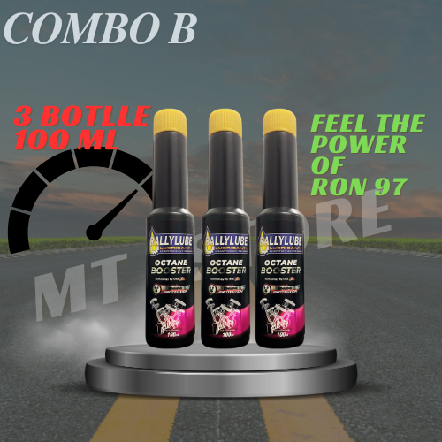 Rallylube Octane Booster 100ml Fuel Additive Ron 95 Become 97 Engine Performance