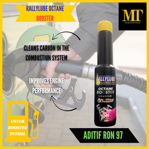 Rallylube Octane Booster 100ml Fuel Additive Ron 95 Become 97 Engine Performance